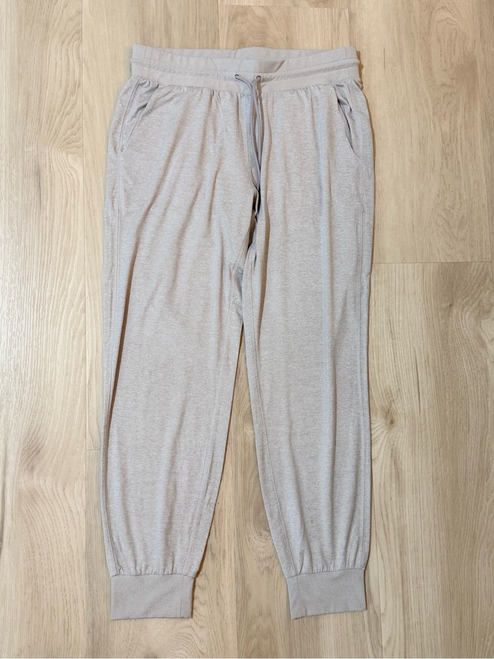 Athleta Light Grey Drawstring Jogger Pants